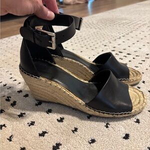 Vince Camuto Leera black Espadrille sandal heels, 8.5